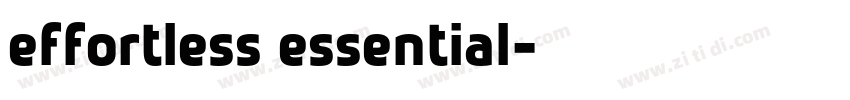 effortless essential字体转换